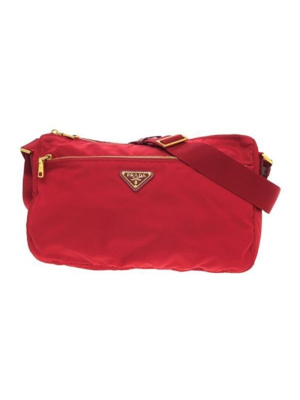 Prada Nylon Shoulder Bag Red